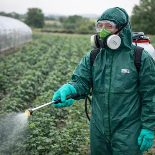 Kit phytosanitaire masque BLS cartouche A2P3 lunette masque gant jetable combinaison 4/5/6