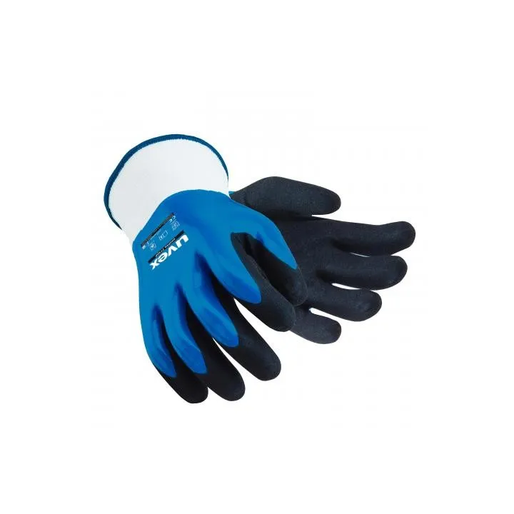 Gants nitrile UVEX UNILITE 7710F bleu noir vue générale
