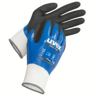 Gants de protection nitrile UVEX UNILITE 7710F en utilisation
