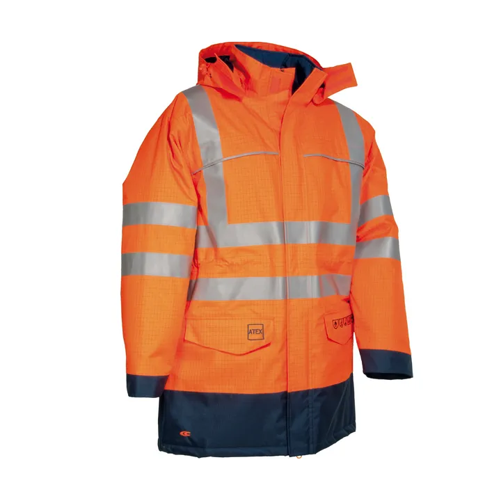 Parka multirisques haute visibilité Cofra V342-0-03 imperméable orange