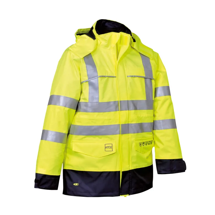Parka multirisques haute visibilité Cofra V342-0-03 imperméable jaune