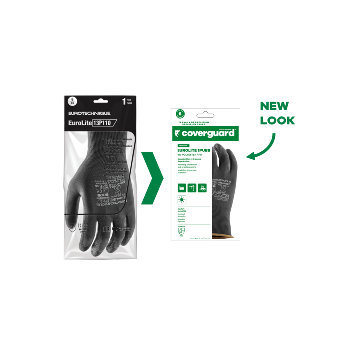 Gants de précision EUROLITE 13P110 offrant dextérité et confort pour travaux industriels et montage fin dos
