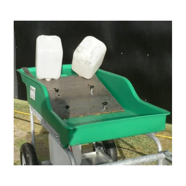 Égouttoir à bidon en situation