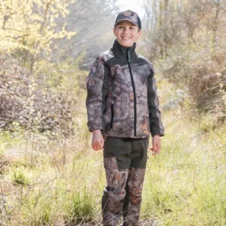Veste chasse enfant Treelland T622K camo forest renforcée