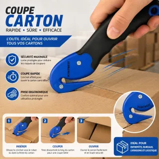 Couteau sécurité Portwest KN50 lame protégée pour carton