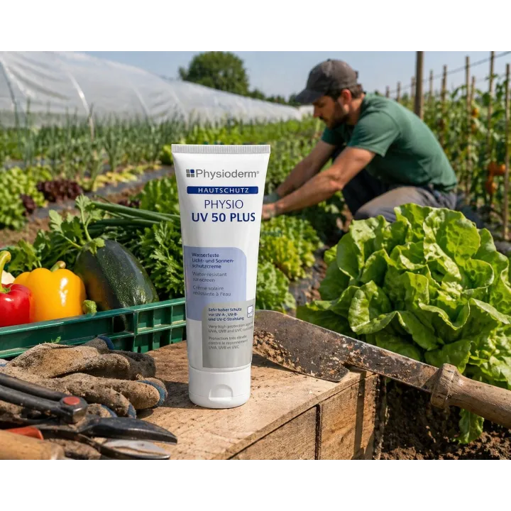 Crème UV 50+ Physioderm PHYSIO UV 50 PLUS 100 ml travail extérieur