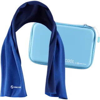 Serviette rafraîchissante INUTEQ Body Cooling – refroidissement instantané anti chaleur bleu