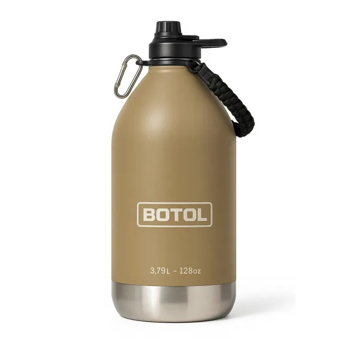 Gourde professionnelle BOTOL TANK CLASSIC 2,7L isotherme grande capacité sable