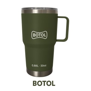 Gourde isotherme professionnelle BOTOL NOMAD CLASSIC 880 ml 12h chaud 24h froid kaki