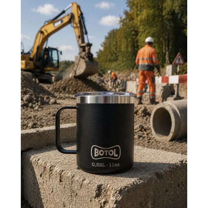 Mug isotherme professionnel BOTOL MAXI SEEDS 320 ml compact et résistant