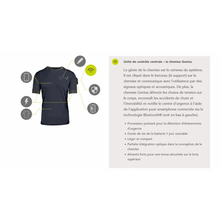 T-shirt technique professionnel respirant manches courtes confort travail intensif ANGEL REACT