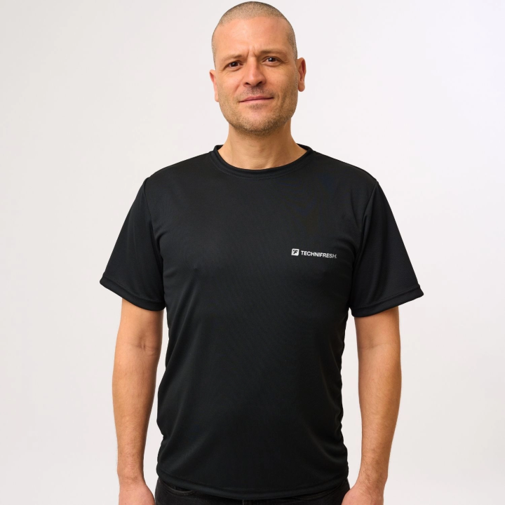T-shirt rafraîchissant TECHNIFRESH Aqua manches courtes pour chaleur et canicule homme