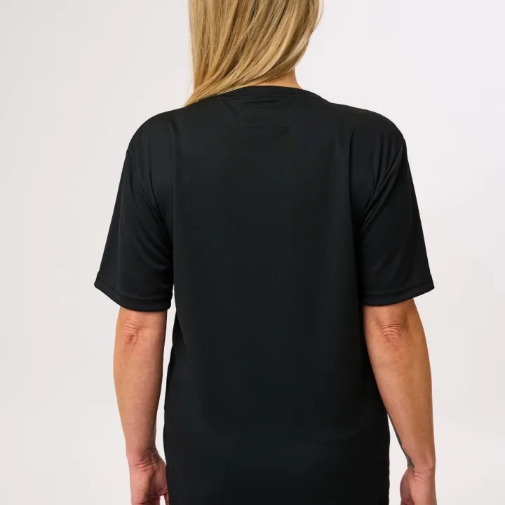 T-shirt rafraîchissant TECHNIFRESH Aqua manches courtes pour chaleur et canicule femme dos