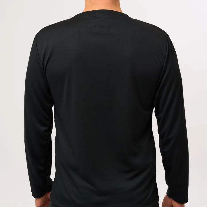 T-shirt rafraîchissant Aqua manches longues TECHNIFRESH 3210 pour chaleur et UV50 dos