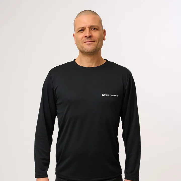 T-shirt rafraîchissant Aqua manches longues TECHNIFRESH 3210 pour chaleur et UV50 homme