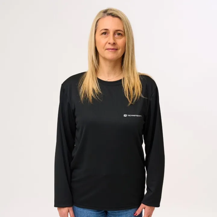 T-shirt rafraîchissant Aqua manches longues TECHNIFRESH 3210 pour chaleur et UV50