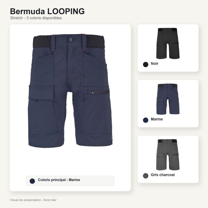Bermuda de travail stretch LOOPING Cepovett