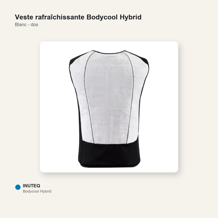Gilet rafraîchissant SIKU sans recharge INUTEQ Blanc dos