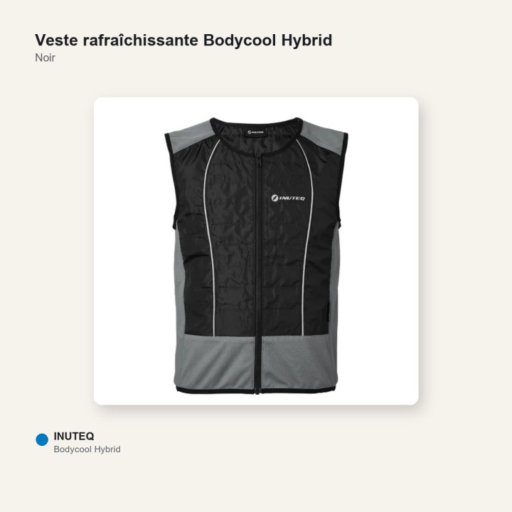 Gilet rafraîchissant SIKU sans recharge INUTEQ noir dos