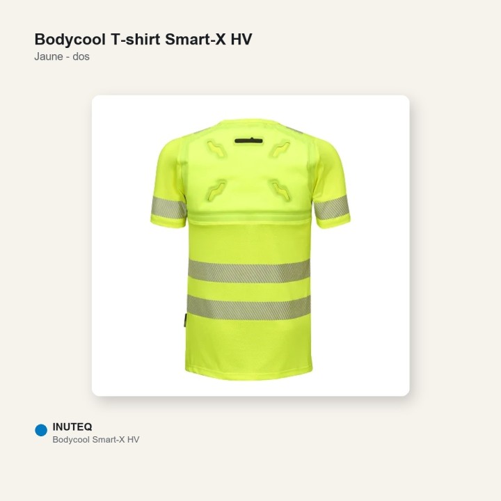 T-shirt refroidissant HV - Smart-X manche courte jaune dos