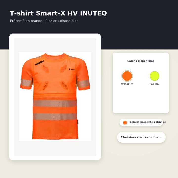 T-shirt refroidissant HV - Smart-X manche courte orange