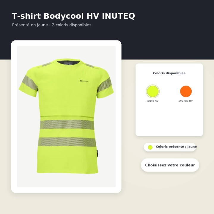 T-shirt rafraîchissant HV Bodycool INUTEQ deux coloris