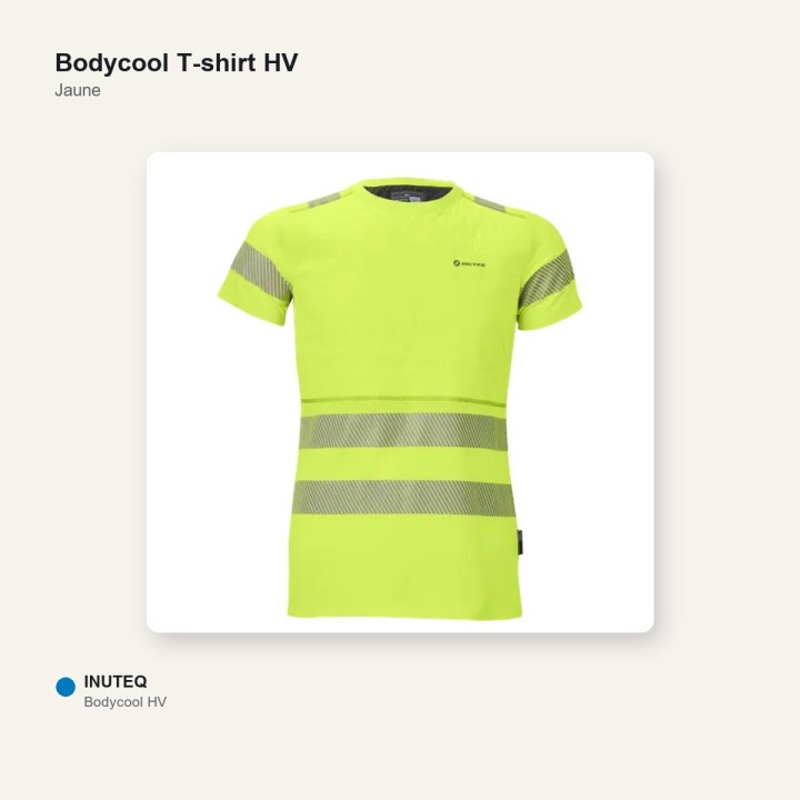T-shirt rafraîchissant HV Bodycool INUTEQ jaune