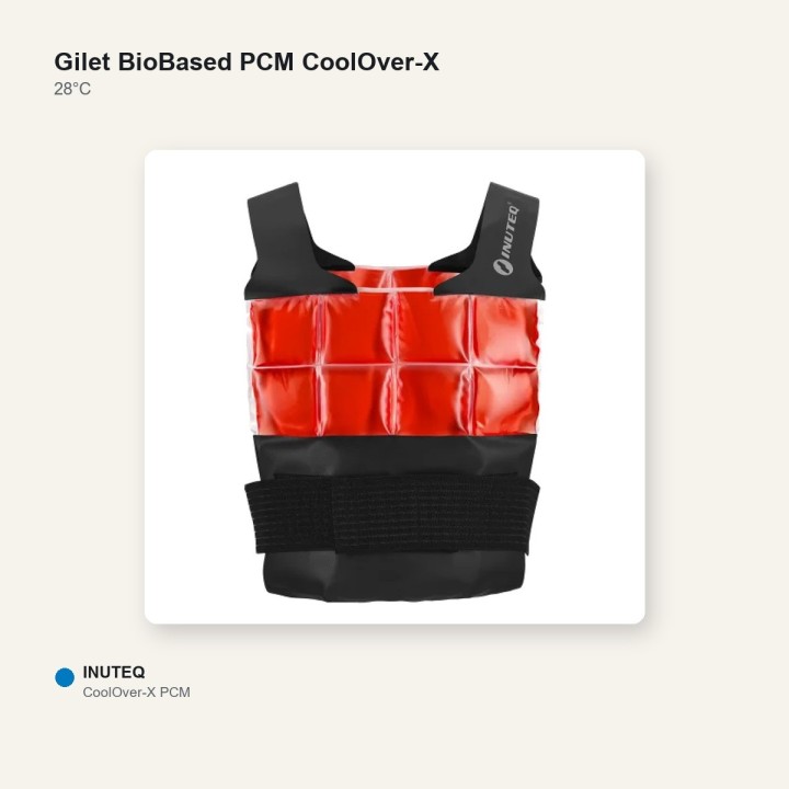 Gilet réfrigérant de 6,5° C à 29° c - PCM CoolOver X - anti-chaleur
