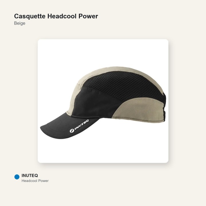 Casquette refroidissante HEADCOOL POWER INUTEQ beige