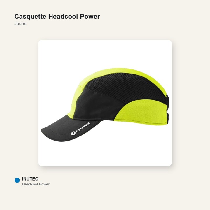 Casquette refroidissante HEADCOOL POWER INUTEQ jaune