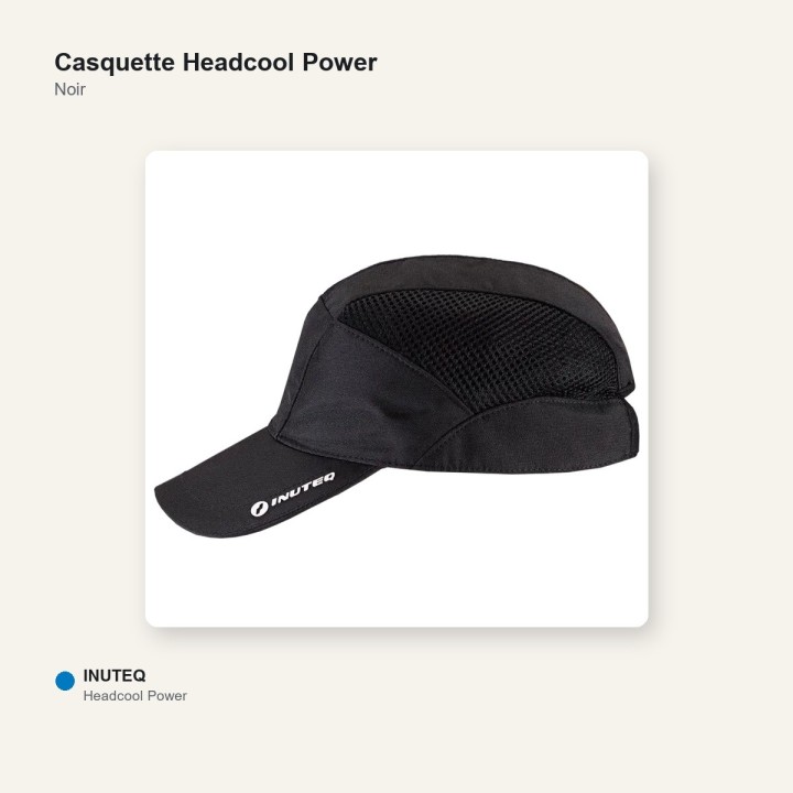 Casquette refroidissante HEADCOOL POWER INUTEQ noir