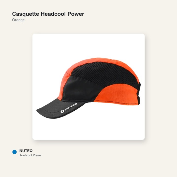 Casquette refroidissante HEADCOOL POWER INUTEQ orange