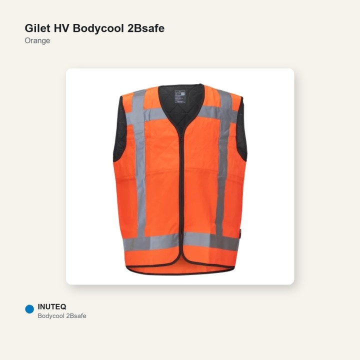 Gilet HV refroidissant Bodycool 2BSafe RWZipper