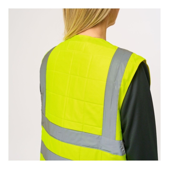 Veste rafraîchissante haute visibilité Active Technifresh jaune dos femme
