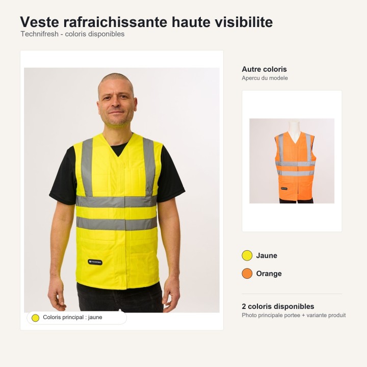 Veste rafraîchissante haute visibilité Active Technifresh bicolore