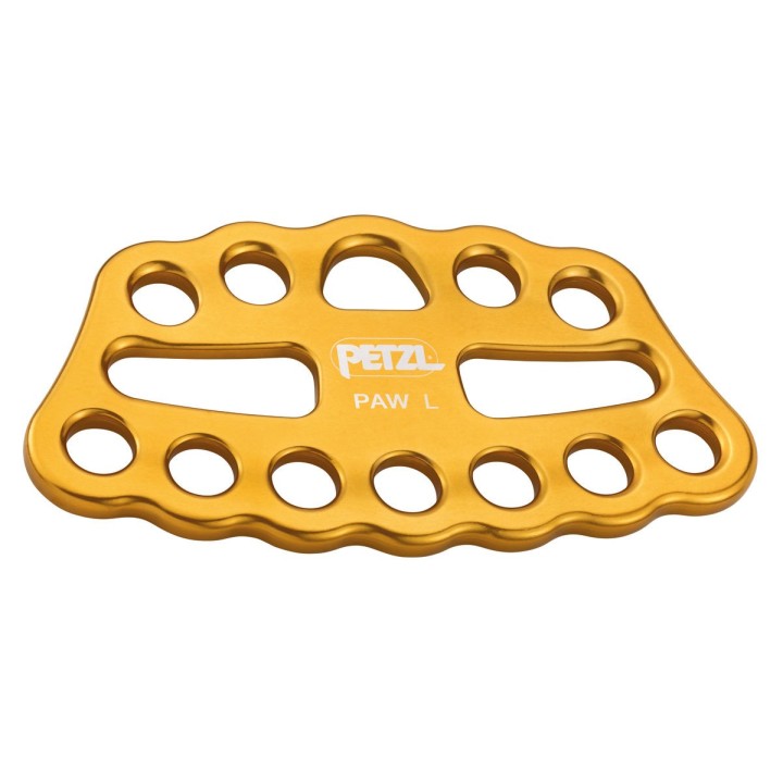 PAW PETZL – plaque d’amarrage multiconnexion – Matière aluminium Taille M Jaune