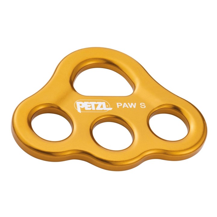 PAW PETZL – plaque d’amarrage multiconnexion – Matière aluminium Taille S Jaune
