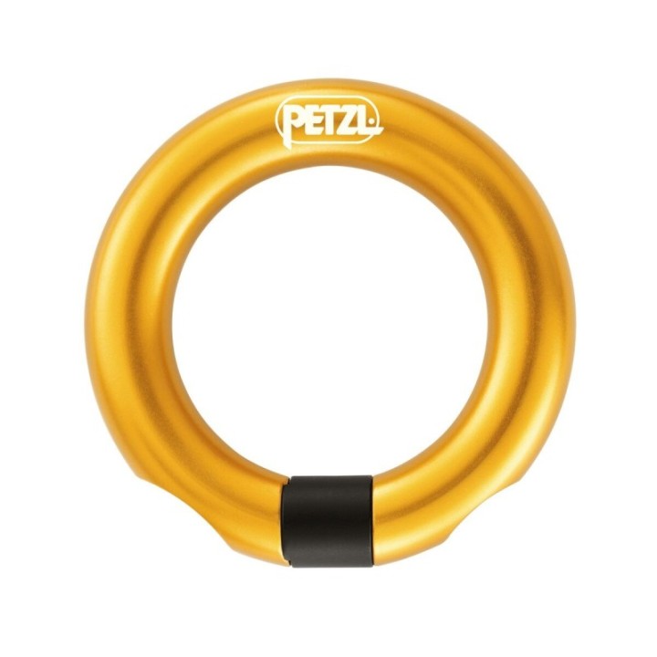 RING OPEN PETZL – émerillon ou anneau de connexion – Résistance grand axe 23 kN jaune