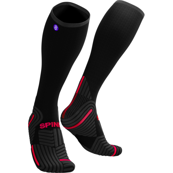 Chaussettes de travail longues Spinergy PRO SEEDS noire rouge