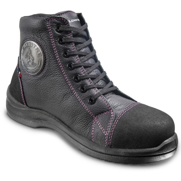 Chaussures de sécurité montantes femme Lemaitre LIBERTY S3 – embout composite noir