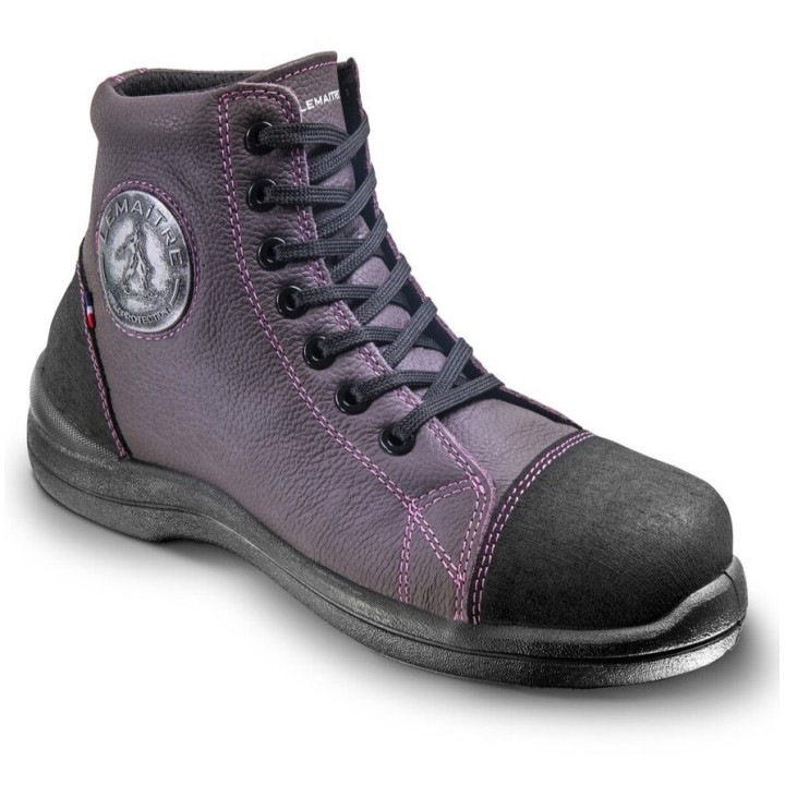 Chaussures de sécurité montantes femme Lemaitre LIBERTY S3 – embout composite prune