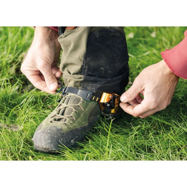 Bloqueur de pied Petzl PANTIN CLICK réglable à cliquet pied droit
