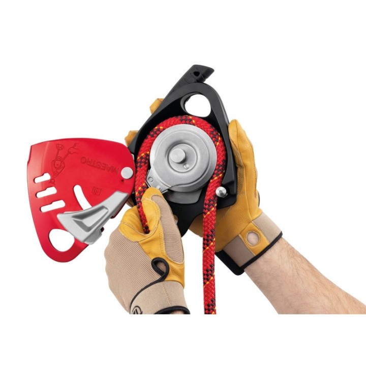 Descendeur MAESTRO L avec poulie-bloqueur intégrée PETZL – vue arrière