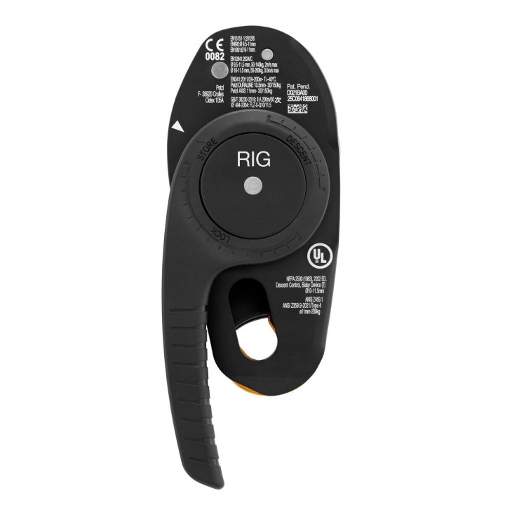  Descendeur RIG compact travaux sur corde PETZL – vue de dessus