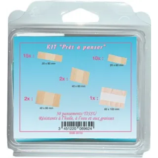 trousse de secours boîte 30 pansements