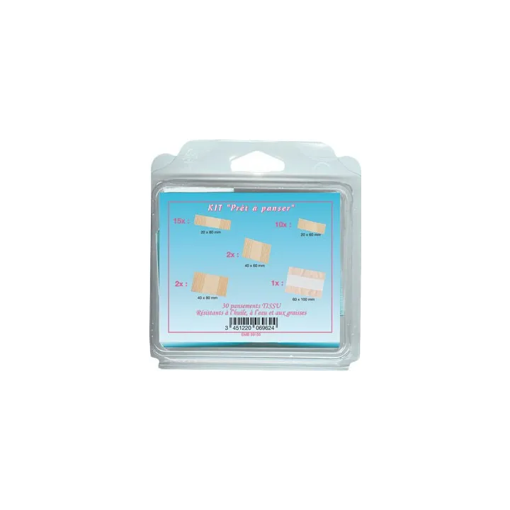 trousse de secours boîte 30 pansements