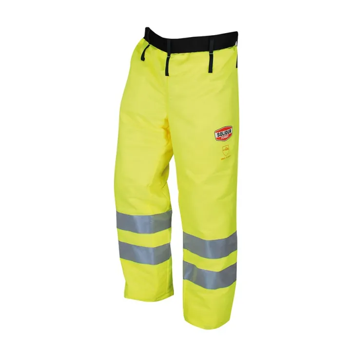 Jambière forestière classe 3 type A Solidur Glow haute visibilité jaune
