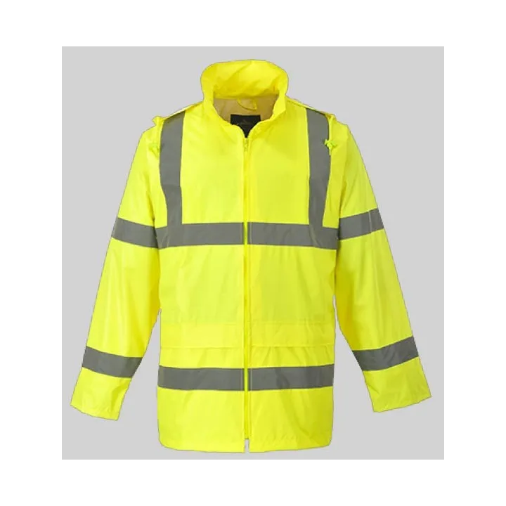 manteau veste de pluie haute visibilité jaune