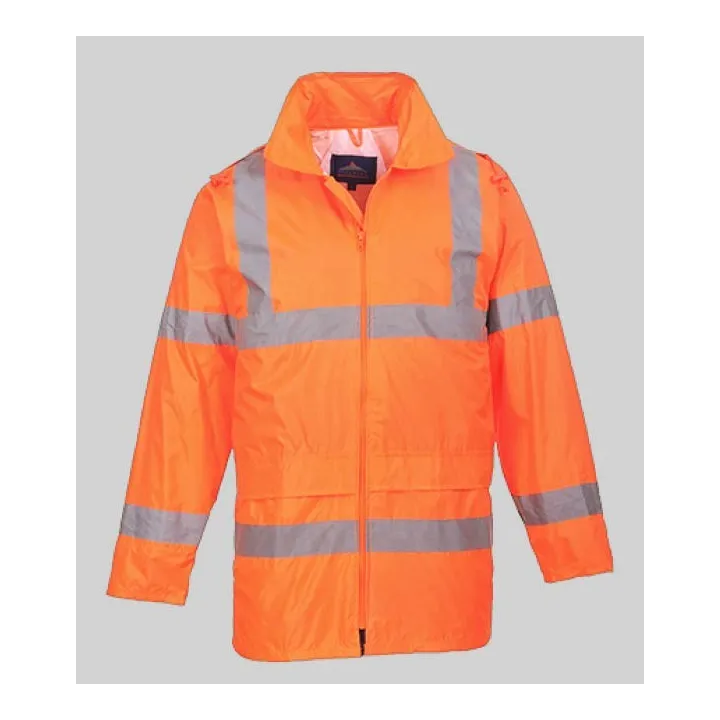 manteau veste de pluie haute visibilité orange