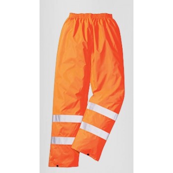 pantalon de pluie haute visibilité orange